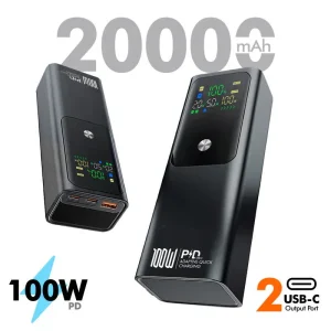 Power bank 20000mAh 100W PLUSTAR PW-C220 avec écran digital